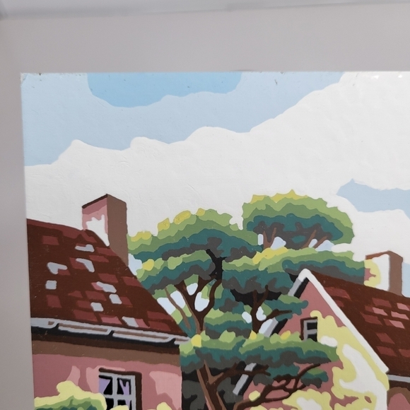 Village Canal Paint by Numbers 14 by 11 Acrylic Painting Finished - Picture 10 of 15